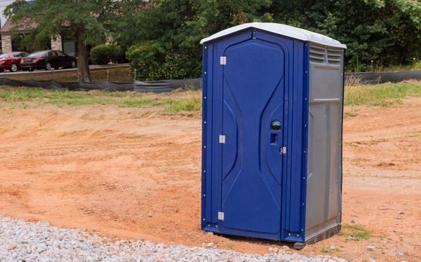 short-term porta potties should be serviced frequently, usually once a week